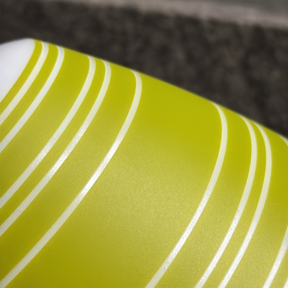 “Vintage Charm” inspired by Pyrex-3C/7L-White with Avocado Striped Matte Finish - Picture 8 of 11